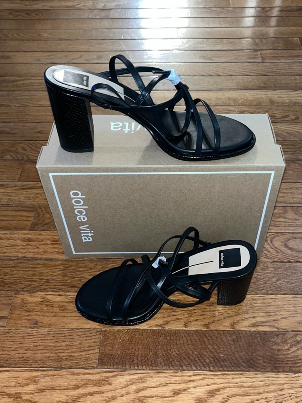 Dolce Vita Barly Leather Strappy  Sandals Black Women’s Size 10 NEW - Picture 4 of 13